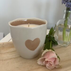Bougie mug avec cœur
